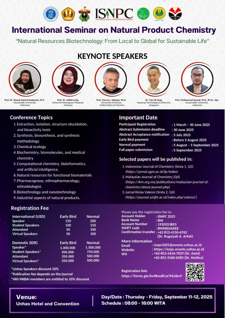 International Seminar on Natural Product Chemistry (ISNPC 2025)